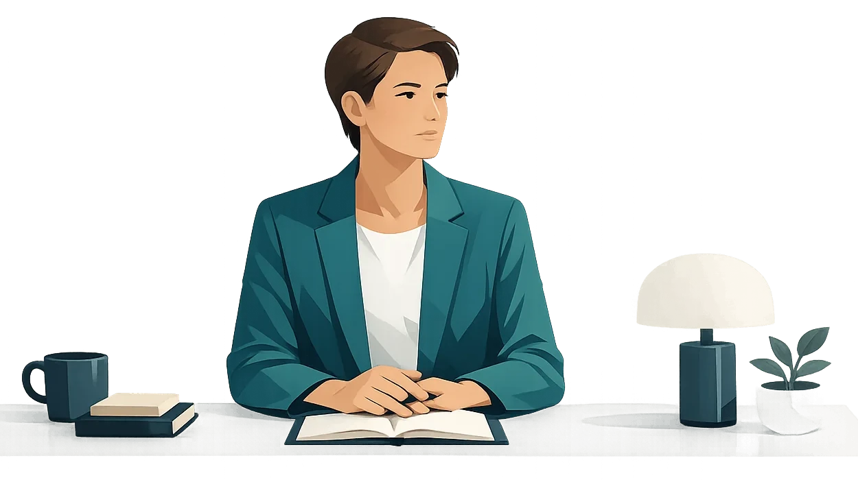 High-Functioning Depression shown as a person who appears calm and organised while carrying hidden emotional exhaustion.