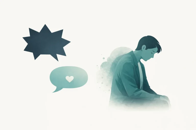 Two people in a quiet space engaged in a gentle conversation, symbolizing support for someone experiencing depression. How to Talk to a Depressed Person.