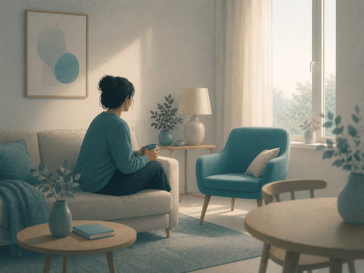 A person standing in an everyday space, symbolising loneliness after loss and grief that may not be visible from the outside.